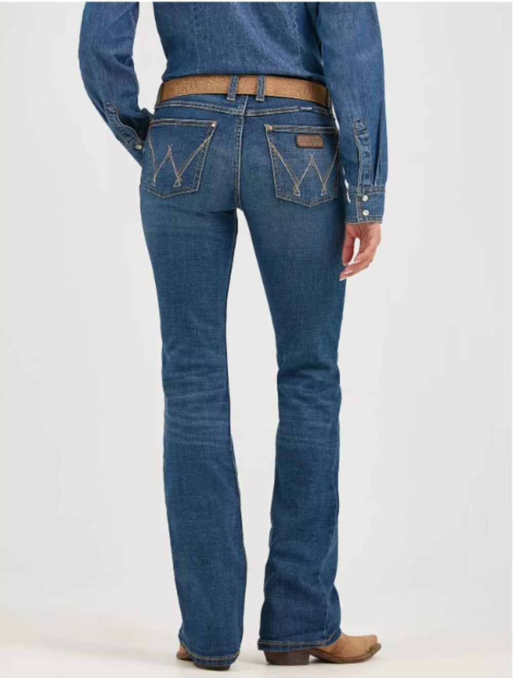 Wrangler 31x34 Retro Isabella Mid Rise Boot Cut Blue Jeans 112368253
